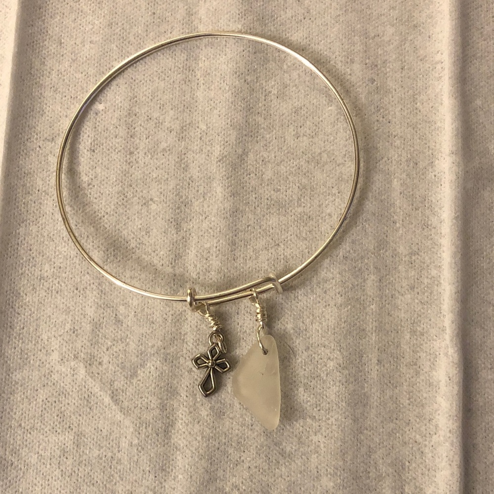 Silver Charm Bangle Bracelet